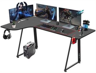 ToteBox Gamingtisch 160cm L-förmiger Eckschreibtisch für Büro und Zuhause, Rechts/ links