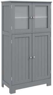 COSTWAY Mehrzweckschrank 4-türig, mit verstellbarem Regal,58 x 30 x 109 cm