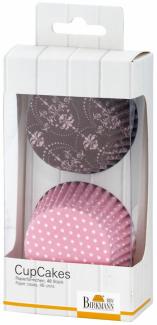 Birkmann CupCake-Papierförmchen, Cup Cake Förmchen, Formen, La belle Rose, Papier, Ø 7 cm, 48 Stück, 440807