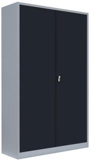 Stahl-Aktenschrank Kolloss Metallschrank abschließbar Büroschrank Stahlschrank 195 x 120 x 60 cm Grau/Anthrazit 530388