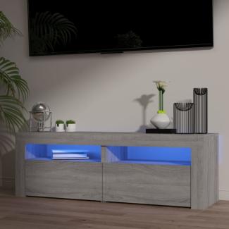 vidaXL TV-Schrank mit LED-Leuchten Grau Sonoma 120x35x40 cm 815685