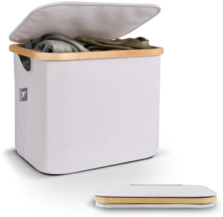 HENNEZ Wäschekorb Aufbewahrungsbox mit Deckel 40L, kompatibel mit IKEA KALLAX Regal, Aufbewahrungsboxen