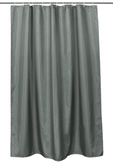 ZOLLNER Duschvorhang Breite 180 cm (Set), 100% Polyester, Anti-Schimmel-Effekt