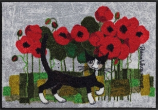 Salonloewe Fußmatte Rosina Wachtmeister Fußmatte Lifestyle Poppywalk 50x75 cm,, Eingangsmatte normal, Höhe: 500 mm