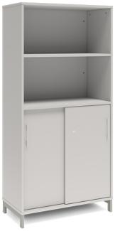 Büroschrank DNA 800x1660 mm Hellgrau/Weiß Schiebetür 4A4