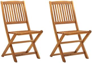 vidaXL Klappbare Gartenstühle 2 Stk. Massivholz Akazie 46339