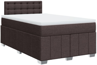 vidaXL Boxspringbett mit Matratze Dunkelbraun 120x190 cm Stoff 3287024