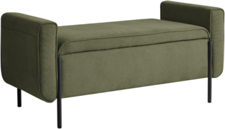 Sitzbank mit Stauraum LEWES Stoff Grün
