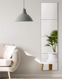 Spiegelfliesen Selbstklebend Acrylic 30x30cm DIY Klebespiegel 4er Set