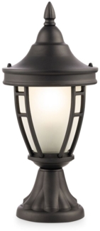 Stehlampe, Metall, schwarz, Wetterfest , IP44, D 18,2 cm