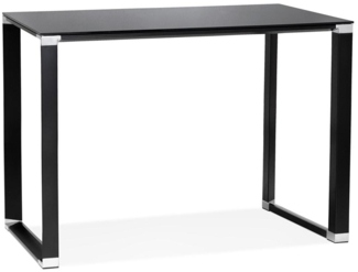 Kadima Design Hoher Bürotisch Glas | 140x70 cm | Modern Homeoffice 101 cm hoch | Schwarz | Computertisch "Kerix"