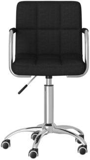 vidaXL Esszimmerstuhl Drehbar Schwarz Stoff, Drehbar [3087975]