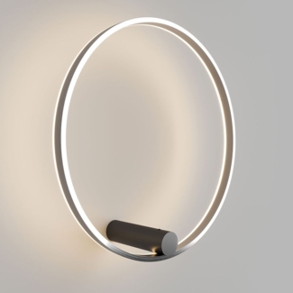 s.luce Ring Air LED Wandleuchte & Deckenlampe Ø 60cm Schwarz, Aluminium