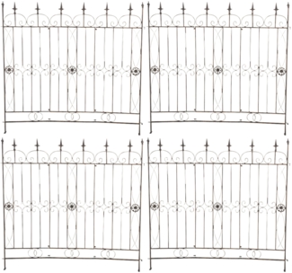 CLP 4er Set Gartenzäune Mangold,bronze