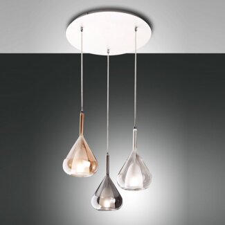 FABAS LUCE No. 3481-47-297 Pendelleuchte Lila mehrfarbig E27 3-flammig