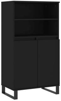 vidaXL Highboard Schwarz 60x36x110 cm Holzwerkstoff 831493