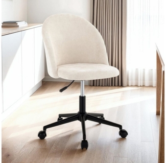 IDIMEX Drehstuhl YENGA, Ergonomischer Bürostuhl höhenverstellbar mit Stoffbezug - beige