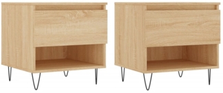Couchtische, Sofatische 2 Stk. Sonoma-Eiche 50x46x50 cm Holzwerkstoff