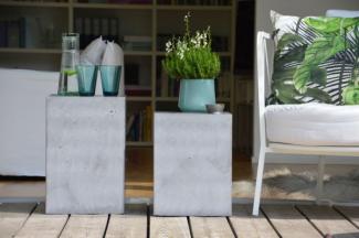 Outdoor Beistelltisch BLOCK BETON 30 x 30 x 40 cm