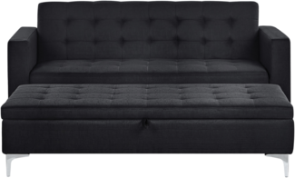 Sofa mit Stauraum-Ottomane ABERDEEN Graphitgrau