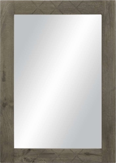 vidaXL Badspiegel Grau 50x3x70 cm Massivholz Mango 4017715