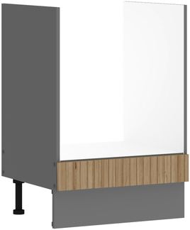 Küche AVA Eiche Artisan Herdschrank 60 cm Lamellenoptik Küchenzeile Einbauküche