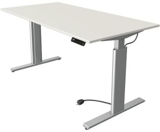 Kerkmann Schreibtisch Sitz-Stehtisch Move 3 silber 160x80x74-120cm elektr. höhenverstellbar weiß