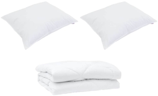 vidaXL Sommerdecke mit Kissen 3 pcs Weiß Mikrofaser 3377294