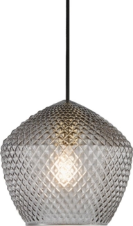 Nordlux Pendelleuchte ORBIFORM, ohne Leuchtmittel, Hängeleuchte, Struktur Glas Schirm, Messing Applikation