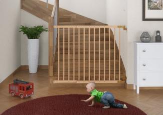 90.90-99 Türschutzgitter Treppenschutzgitter Türgitter Buche massiv Kindersicherung 70-108 cm