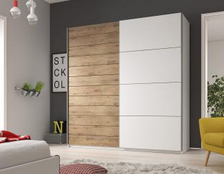 Kleiderschrank DAVOS Schwebetürenschrank Eiche Beaufort 200x210 cm