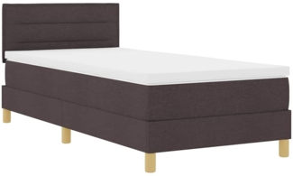 vidaXL Boxspringbett mit Matratze Dunkelbraun 100 x 200 cm Stoff 3338821