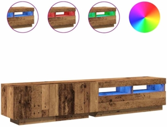 vidaXL TV-Schrank mit LED-Leuchten Altholz-Optik 200x35x40 cm 3329165