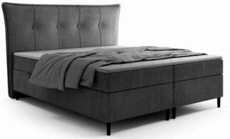 Labett Boxspringbett mit Bettkasten mit hohen Beinen ZOYA 140x200 160x200 180z200 200x200 (2 Bettkästen, Topper), 7-Zonen Taschenfederkernmatratze H3 oder H4