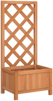 vidaXL Pflanzkübel mit Spalier Braun Massivholz Tanne 365473