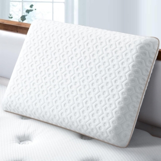 Orthopädisches Gel Memory Foam Kissen 40x60 10cm Höhe abnehmbarer Bezug Öko-Tex