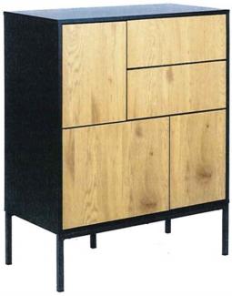 Anrichte >Carney< in Wildeiche aus Metall - 80x103x40cm (BxHxT)