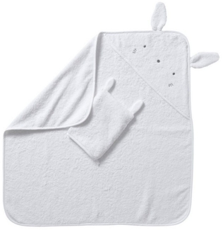 vertbaudet Kapuzenhandtuch Baby-Set aus Badetuch und Waschhandschuh