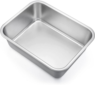 Homikit Auflaufform Rechteckig 27x21x8 cm Edelstahl Lasagne