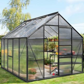 Vitavia Gewächshaus "Meridian 1 8300", schwarz, 8,3 m²,6 mm HKP