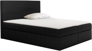 Boxspringbett Home, Schwarz, 160x200 cm