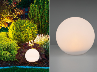 Reality Leuchten Solar LED Außenleuchte Melo R55326901, Kunststoff weiß, inklusive 0.5 Watt LED mit Farbwechsler, Fernbedienung