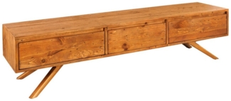 riess-ambiente Lowboard FINCA 180cm vintage braun · TV-Schrank aus recyceltem Pinienholz (Einzelartikel, 1 St), Massivholz · 3 Schubladen · stehend · Wohnzimmer · Landhausstil