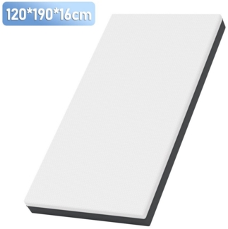 Komfortschaummatratze Matratze Komfortschaummatratze Breathable 120 x 190 x 16 cm Weiß+Grau H3, Clanmacy, 16 cm hoch