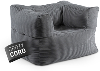 Lumaland Modular Sessel - Cord-Reihe | Indoor Sitzsack mit Softer Struktur, ideal Modulen | Bean Bag für Wohnzimmer & Co. - 96 x 72 x 70 cm