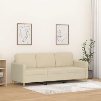 vidaXL 3-Sitzer-Sofa Creme 180 cm Stoff