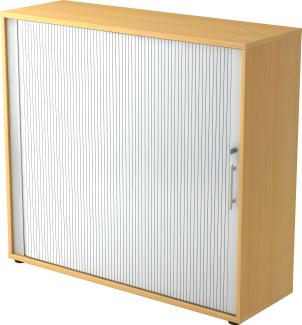 bümö® Rollladenschrank 3 OH abschließbar in Ahorn/Silber mit Relinggriffen