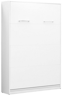 QMM TraumMöbel Schrankbett Wandbett VB 120 x 200 (Möbelstück, 1-St, Schrankbett) vertikal klappbar