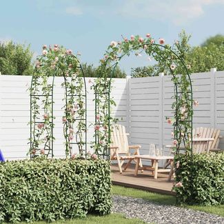 2x Garten Rosenbogen | Gartenbogen Torbogen Rankgitter Rosensäule