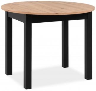 Esstisch COBURG 100 Artisan Oak Nb. / schwarz, ausziehbar auf 140 cm